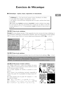 Exercices de M´ ecanique M1 ¥ Cin´