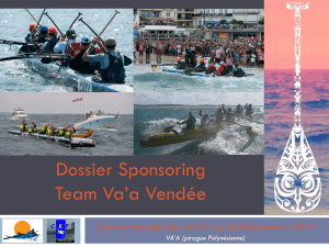 Dossier Sponsoring Team Va’a Vendée VA’A (pirogue Polynésienne)