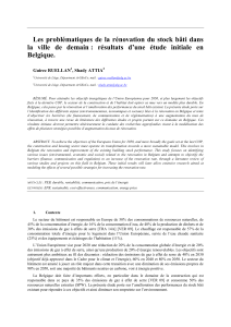 Les  problématiques  de  la  rénovation ... la  ville  de  demain :  résultats ...