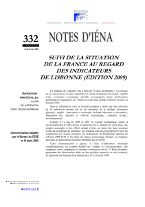 332 SUIVI DE LA SITUATION DE LA FRANCE AU REGARD DES INDICATEURS