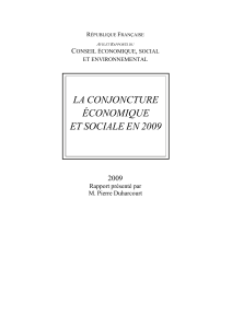 LA CONJONCTURE ÉCONOMIQUE