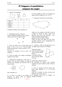 27 Polygones et quadrilatères comparer des angles