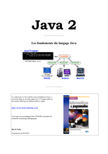 Les fondements du langage Java __________________ _______________