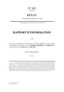 RAPPORT D’INFORMATION N° 403 SÉNAT