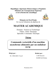 République Algérienne Démocratique et Populaire Ministère de l’enseignement Supérieur