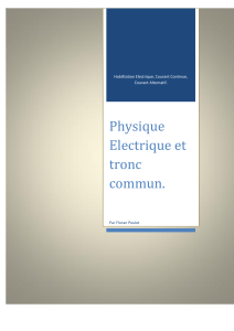 Physique Electrique et tronc commun.