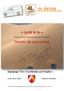 « La 4L lé là » Dossier de sponsoring
