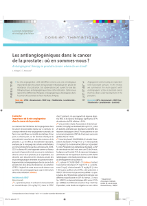 Les antiangiogéniques dans le cancer