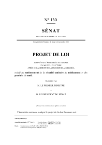 S É N A T PROJET DE LOI N° 130 'A