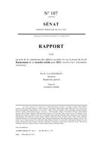 RAPPORT N° 107 S É N A T