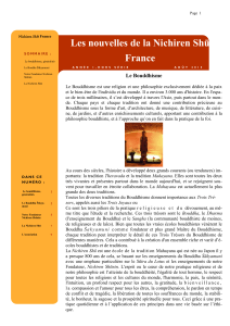Les nouvelles de la Nichiren Shū France Le Bouddhisme