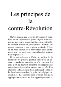 Les principes de la contre-Révolution