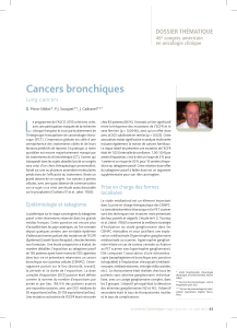 L Cancers bronchiques DOSSIER THÉMATIQUE Lung cancers