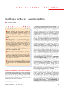 Insuffisance cardiaque - Cardiomyopathies I