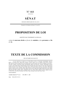 S ÉNAT PROPOSITION DE LOI TEXTE DE LA COMMISSION N° 468