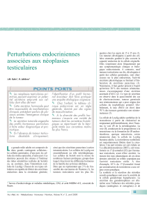 Perturbations endocriniennes associées aux néoplasies