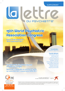 15th World Psychiatric Association Congress SUPPLÉMENT Buenos Aires, Argentine