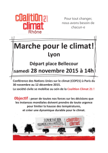 Marche pour le climat! Lyon 28 novembre 2015 à 14h