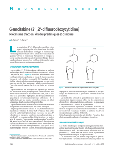 Gemcitabine (2’ ,2’-difluorodéoxycytidine) N