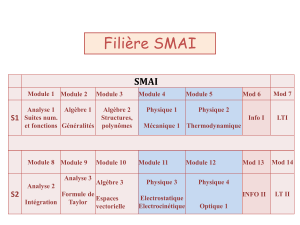 Filière SMAI SMAI  S1