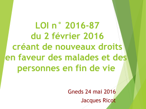 LOI n° 2016-87 du 2 février 2016 créant de nouveaux droits
