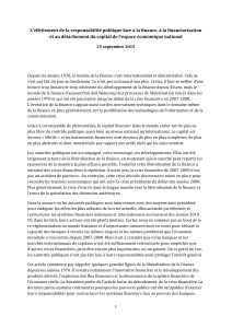 L’effritement de la responsabilité publique face à la finance, à... et au détachement du capital de l’espace économique national