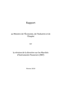 Télécharger La révision de la directive sur les Marchés d'Instruments Financiers (MIF) au format PDF, poids 763.78 Ko