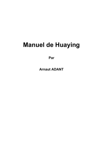 Manuel de Huaying  Par Arnaut ADANT