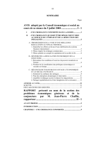 AVIS  adopté par le Conseil économique et social au