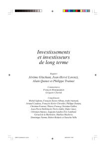 Télécharger Investissements et investisseurs de long terme au format PDF, poids 1.44 Mo