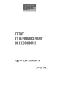 Télécharger L'Etat et le financement de l'économie au format PDF, poids 1.56 Mo