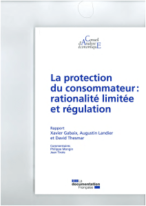 Télécharger La protection du consommateur : rationalité limitée et régulation au format PDF, poids 470.19 Ko