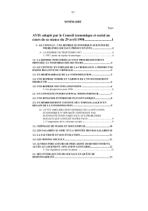 AVIS adopté par le Conseil économique et social au