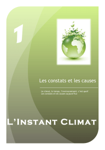 1 L’Instant Climat Les constats et les causes