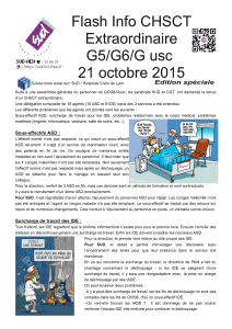 Flash Info CHSCT Extraordinaire G5/G6/G usc 21 octobre 201 5