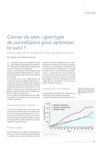L Cancer du sein : quel type de surveillance pour optimiser