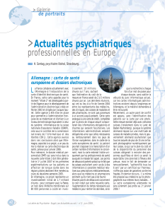 L &gt; Actualités psychiatriques professionnelles en Europe