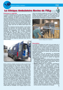La Clinique Ambulatoire Bovine de l’ULg