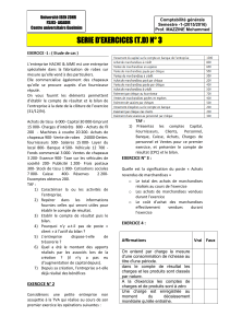 EXERCICE -1 : ( Etude de cas )