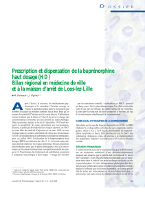 Prescription et dispensation de la buprénorphine haut dosage (HD)