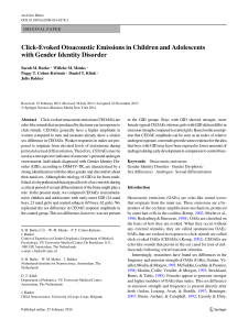 Click-Evoked Otoacoustic Emissions in Children and Adolescents with Gender Identity Disorder