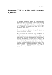 Rapport du CCNE sur le débat public concernant