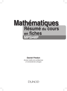 Mathématiques Résumé cours fiches