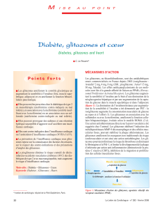 Diabète, glitazones et cœur M Diabetes, glitazones and heart