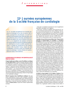 11 Journées européennes de la Société française de cardiologie I