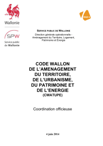 CODE WALLON DE L’AMENAGEMENT DU TERRITOIRE,