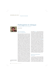 Pathogénie et clinique DOSSIER ACR 2010 Pathogeny and clinical aspects Rôle des bactéries