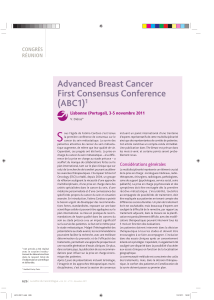 S Advanced Breast Cancer First Consensus Conference (ABC1)