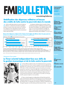 L Stabilisation des dépenses militaires et hausse www.imf.org/imfsurvey