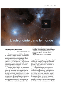 L’astronomie dans le monde Disque proto-planétaire